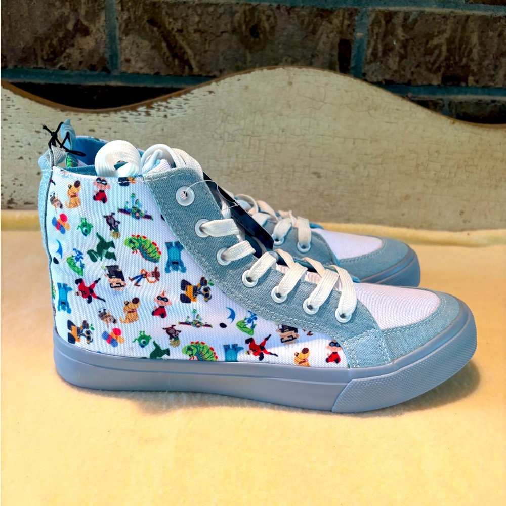 NWT - Pixar Characters High-Top Sneakers